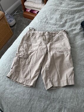 Calvin Klein Jeans Khaki Cargo Shorts - Women's Utility Style